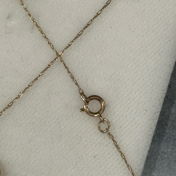 Pearl and diamond heart necklace - Picture 3 of 3